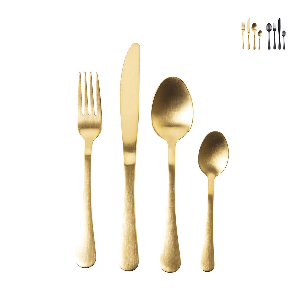 Sæt med 16 bestik i rustfrit stål 18/0 satin finish 5th Avenue Kampagne Sæt med 16 bestik i rustfrit stål 18/0 satin finish 5th Avenue Kampagne