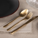Sæt med 24 rustfri stålbestik 18/0 satin finish Milano På Tilbud
