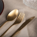 Sæt med 24 rustfri stålbestik 18/0 satin finish Milano Rabatter