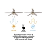 Loftsventilator med lys, 5 blade, reversibel funktion Windy Udsalg