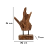 Håndskåret teaktræskulptur i etnisk stil Taka Model