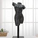 Dekorativ skulptur af kvindebuste i sort harpiks Afrodite På Tilbud