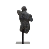 Buste af mand i sort harpiks, skulptur Ercole Udvalg