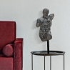 Buste af mand i sort harpiks, skulptur Ercole På Tilbud