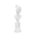 Klassisk kvindebuste statuette i hvid resin Era Kampagne