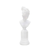 Klassisk kvindebuste statuette i hvid resin Era Kampagne
