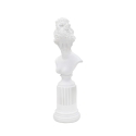 Klassisk kvindebuste statuette i hvid resin Era Tilbud