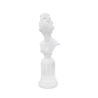 Klassisk kvindebuste statuette i hvid resin Era Tilbud