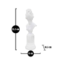 Klassisk kvindebuste statuette i hvid resin Era Mængderabat