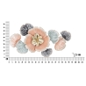 3D vægpanel med blomster og blade 93x7,5x53cm Softy Udvalg