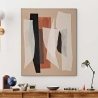 Abstrakt boho chic geometrisk maleri på lærred 100x80 cm Naruk På Tilbud