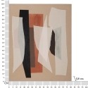 Abstrakt boho chic geometrisk maleri på lærred 100x80 cm Naruk Udvalg