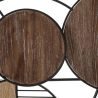 Dekorativt vægpanel i træ og metal boho chic 134x69 cm Woody Rabatter