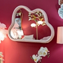 Vægspiegel i skyform med fløjlsramme 90x60 cm Cloud På Tilbud