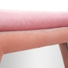 Moderne vægspejl med rosa velourramme, hexagon Tony Rabatter