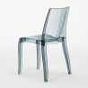 Sæt med 18 Dune Grand Soleil stabelbar gennemsigtig spisebord stol plast Udsalg