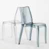 Sæt med 18 Dune Grand Soleil stabelbar gennemsigtig spisebord stol plast Model