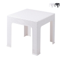 Udendørs lavt bord 43x43 cm i plast med rattan-look Zhorek Kampagne