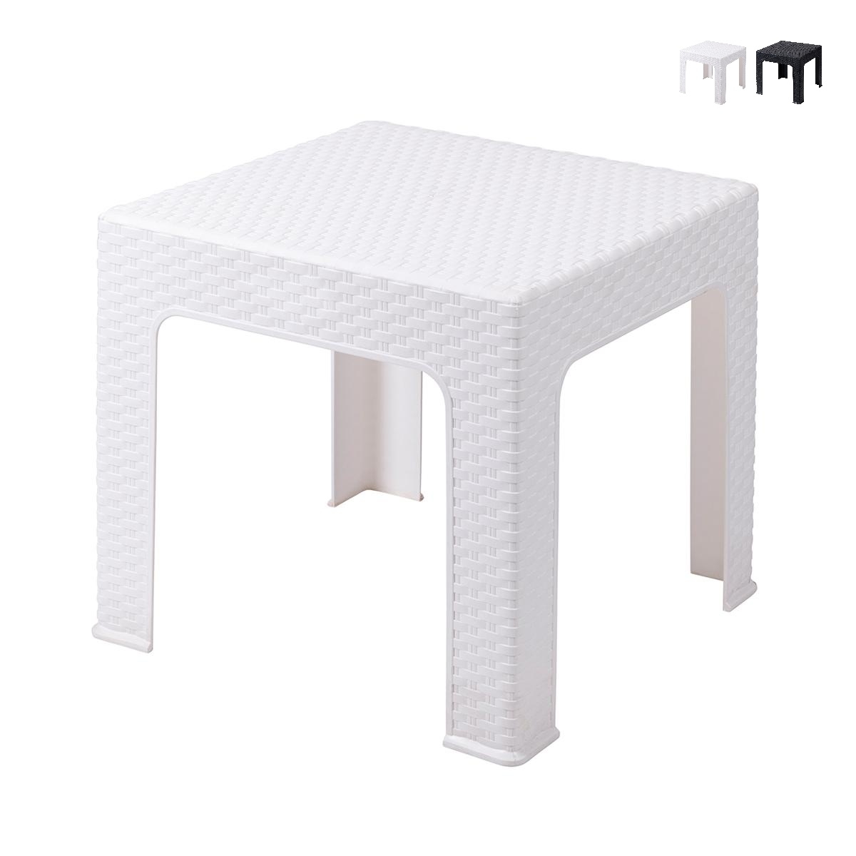 Udendørs lavt bord 43x43 cm i plast med rattan-look Zhorek Kampagne Udendørs lavt bord 43x43 cm i plast med rattan-look Zhorek Kampagne