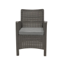 Havesæt med 2-personers sofa, lænestole og bord i rattan-look Malaga Valgfri