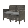 Havesæt med 2-personers sofa, lænestole og bord i rattan-look Malaga Model