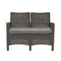 Havesæt med 2-personers sofa, lænestole og bord i rattan-look Malaga Egenskaber