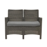 Havesæt med 2-personers sofa, lænestole og bord i rattan-look Malaga Egenskaber