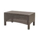 Havesæt med 2-personers sofa, lænestole og bord i rattan-look Malaga Mål