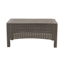 Havesæt med 2-personers sofa, lænestole og bord i rattan-look Malaga Pris