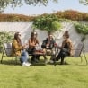 Havesæt til 4 personer med glasbord Saint Tropez På Tilbud