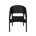Udendørs stol med armlæn i rattan-look polypropylen Zanzibar Mængderabat