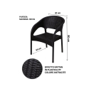 Udendørs stol med armlæn i rattan-look polypropylen Zanzibar 