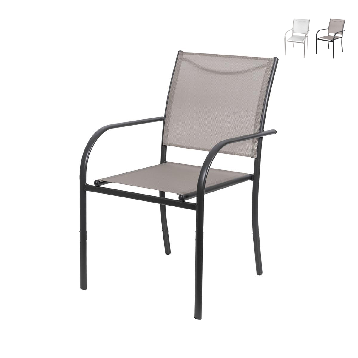 Udendørs havestol med armlæn, moderne design, stabelbar Hawaii Kampagne
