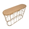 Metalkonsol i boho chic stil med rattanbordplade Samui Udsalg