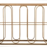 Metalkonsol i boho chic stil med rattanbordplade Samui Rabatter