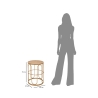 Rundt lavt bord i metal og rattan 55x40x40 cm Samui Udvalg