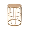 Rundt lavt bord i metal og rattan 55x40x40 cm Samui Kampagne