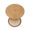 Rundt lavt bord i rattan 56x48x48 cm boho chic stil Teyra Tilbud