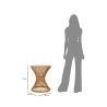 Rundt lavt bord i rattan 56x48x48 cm boho chic stil Teyra Udvalg