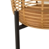 Sæt med 2 runde rattan-plantestativer med sort metalstander Zeyok Rabatter