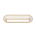 Væghylde i metal og rattan, boho-chic stil Panama Kampagne