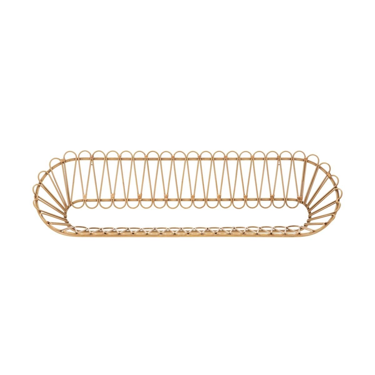 Væghylde i metal og rattan, boho-chic stil Panama Kampagne Væghylde i metal og rattan, boho-chic stil Panama Kampagne