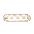Væghylde i metal og rattan, boho-chic stil Panama Kampagne