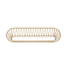 Væghylde i metal og rattan, boho-chic stil Panama Kampagne