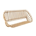 Væghylde i metal og rattan, boho-chic stil Panama Tilbud