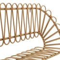 Væghylde i metal og rattan, boho-chic stil Panama Rabatter