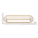 Væghylde i metal og rattan, boho-chic stil Panama Mængderabat