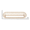 Væghylde i metal og rattan, boho-chic stil Panama Mængderabat