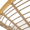 Metal- og rattan-stol med hvid pude, boho chic Panama Valgfri