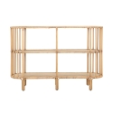 Metal og rattan entrékonsol med 3 hylder, boho chic Panama Tilbud